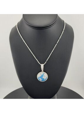 Sterling Silver 925 "The World Is Yours" Globe Necklace – Inspirational Pendant